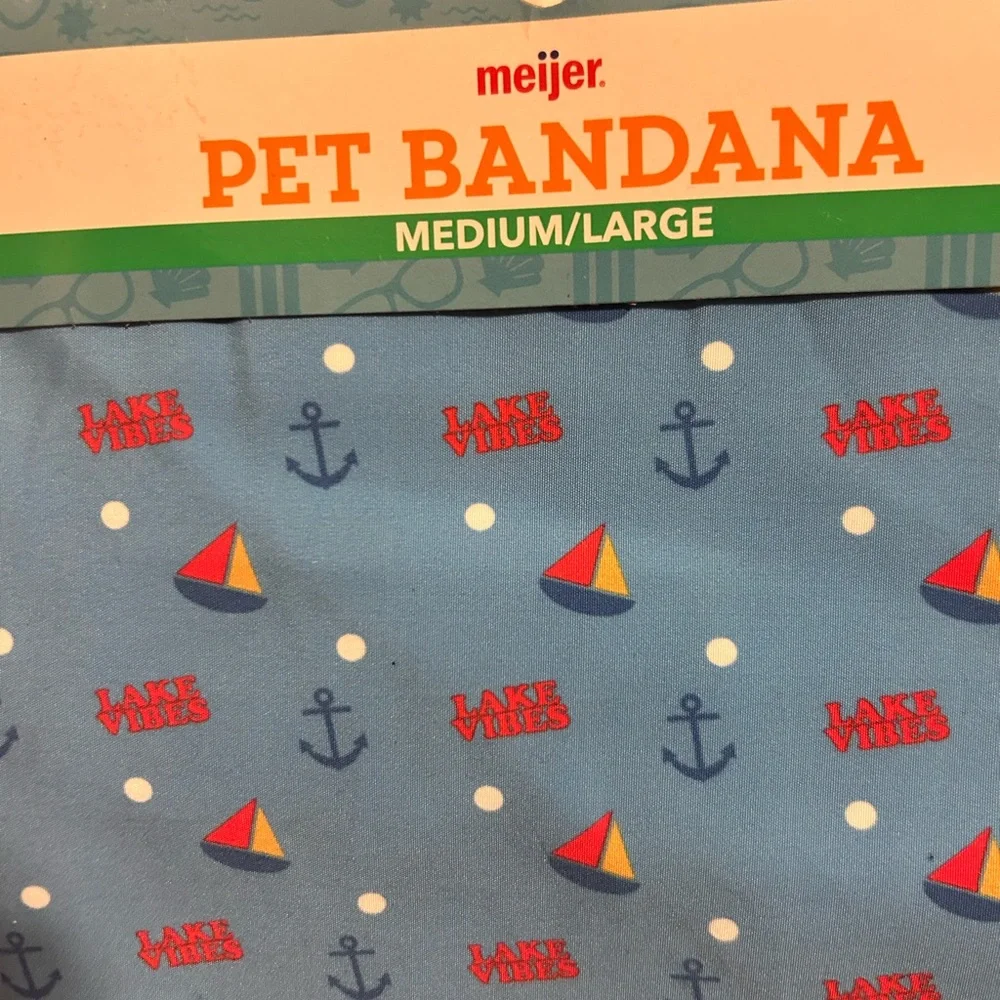 Blue Pet Bandana with‎ Nautical Print